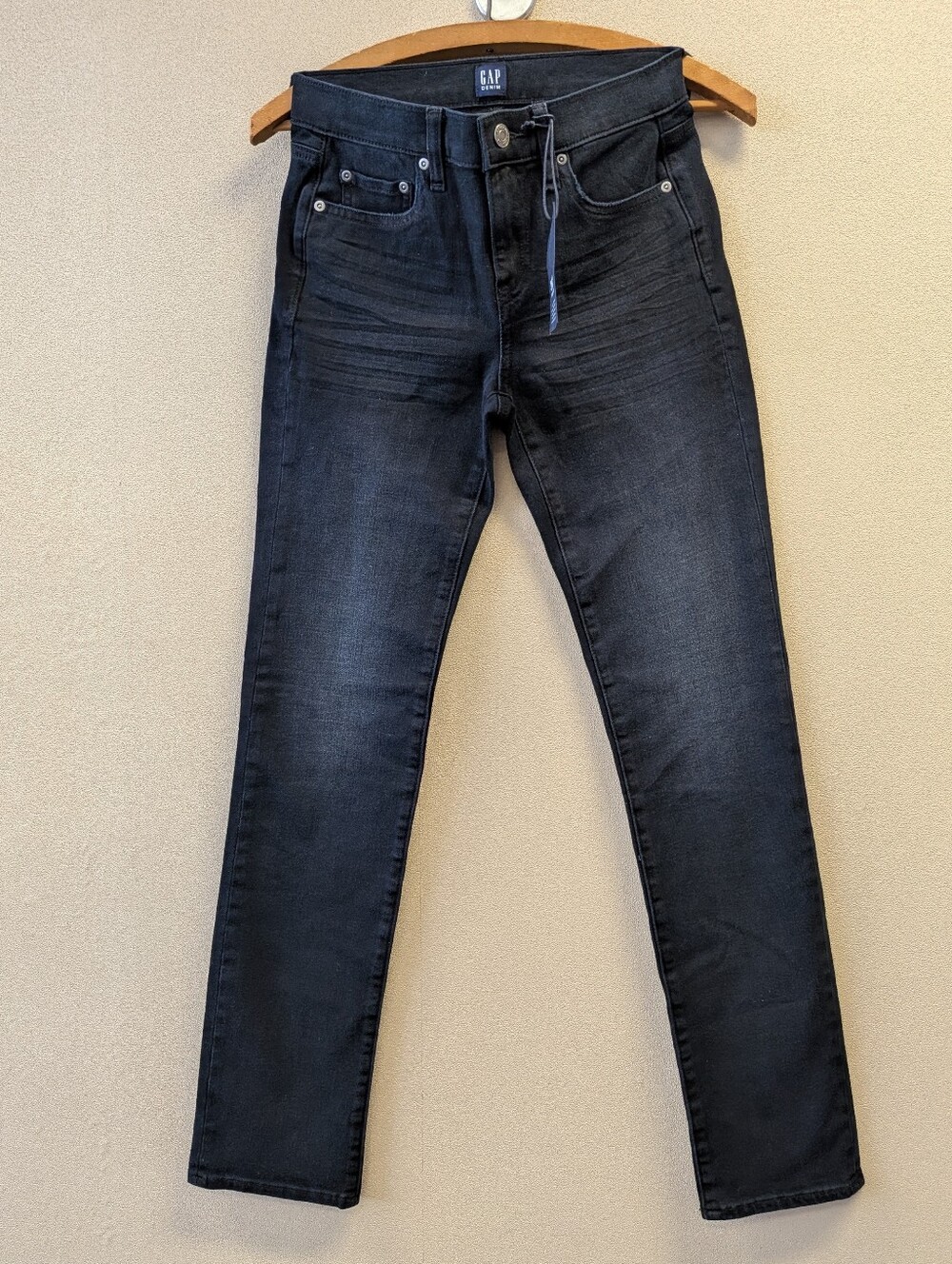 Gap Classic Straight Jeans 25R Black 360 Tech Stretch - Picture 2 of 13